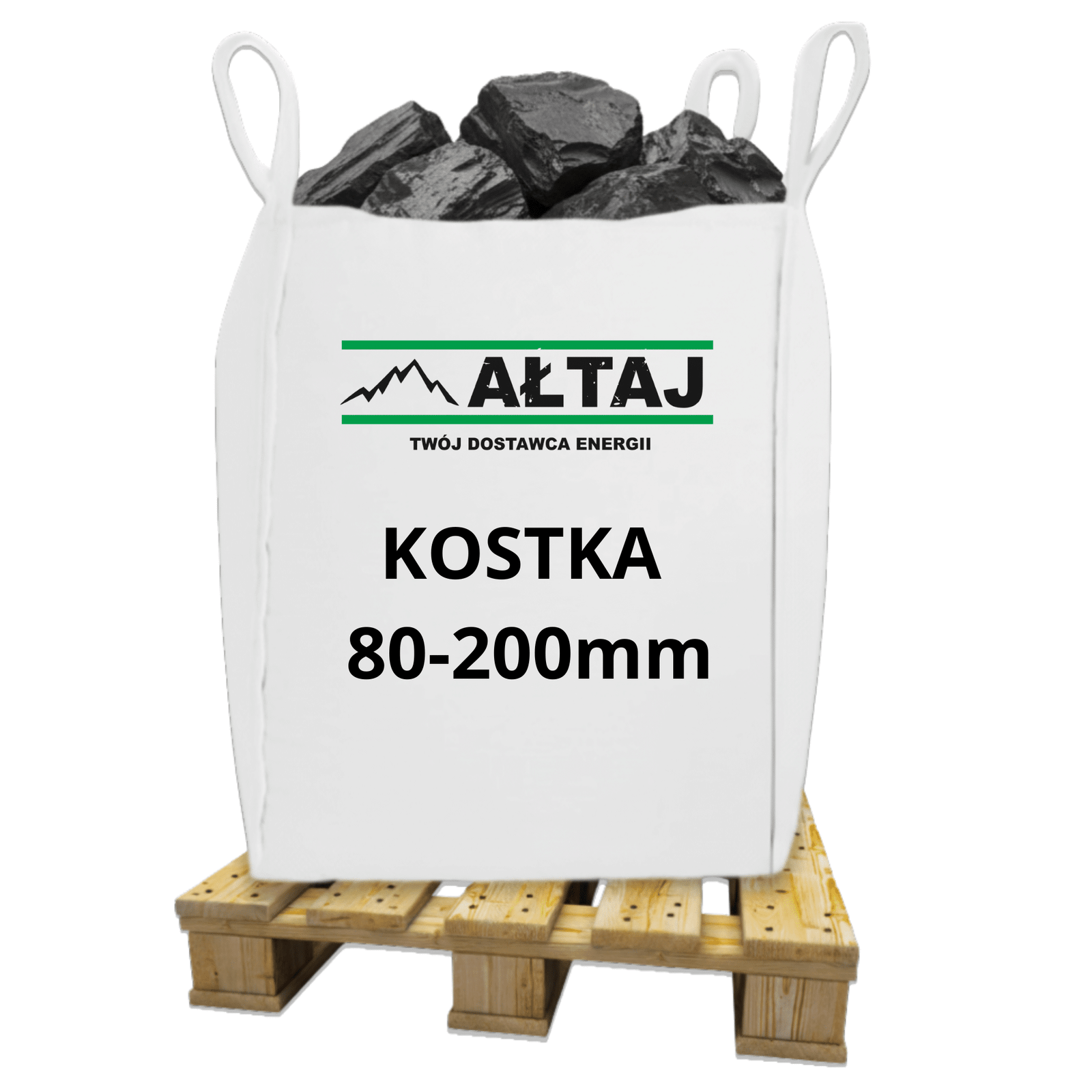 Węgiel kamienny Kostka 80–200 mm – Big Bag 1000 kg