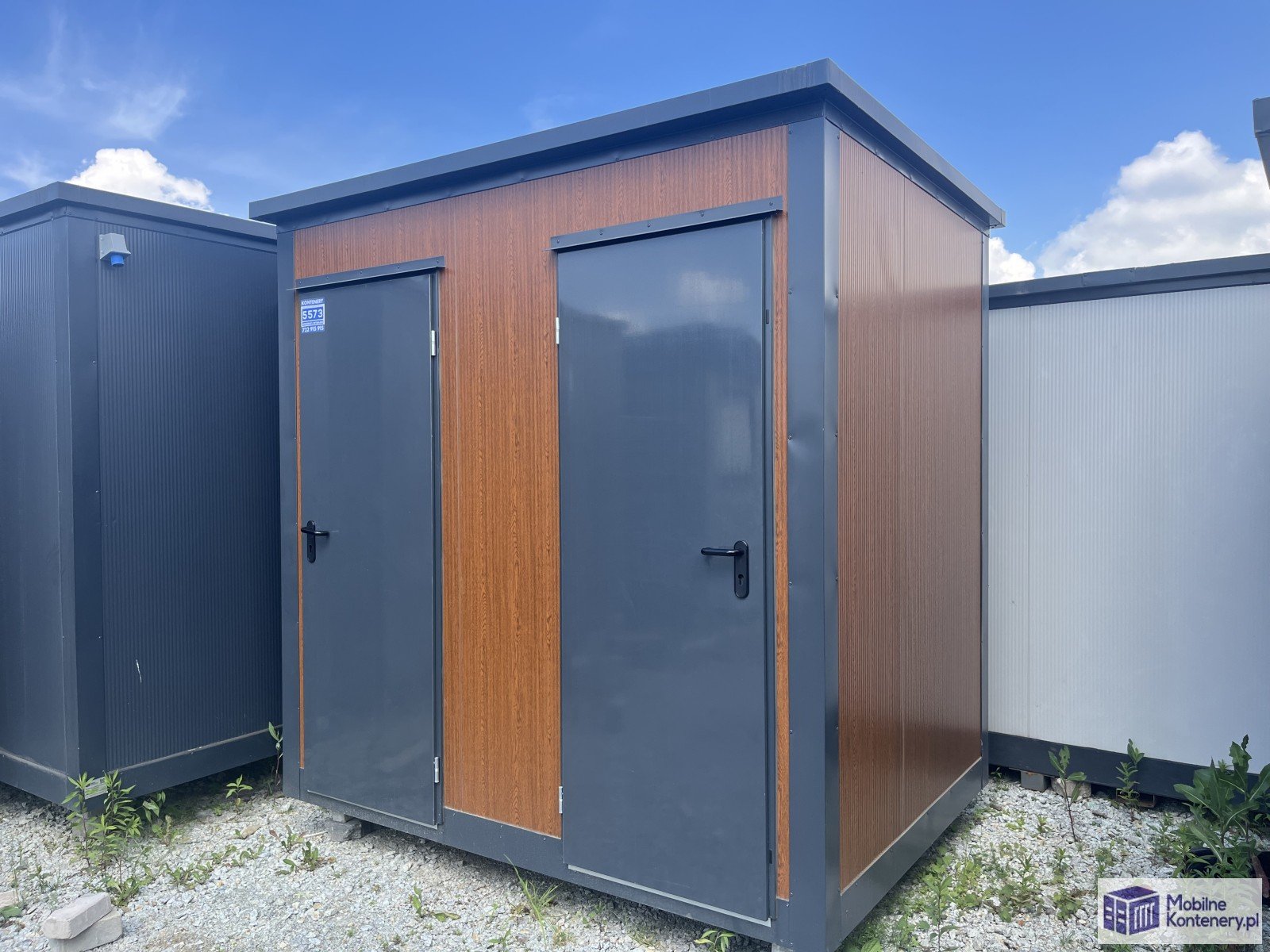 Kontener sanitarny podwójny – WC i prysznic 239 × 173 × 248 cm - obrazek 2