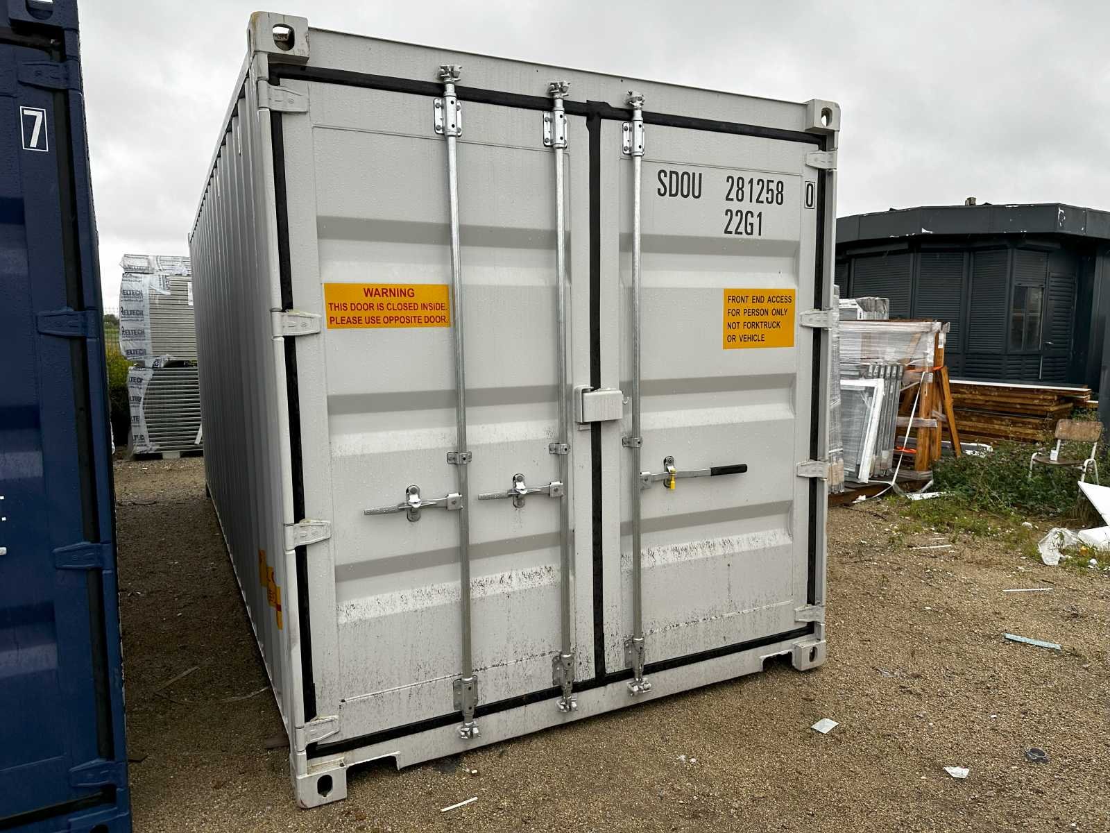 Kontener morski 20 DV One Way Double Door – szary RAL 7035 - obrazek 4