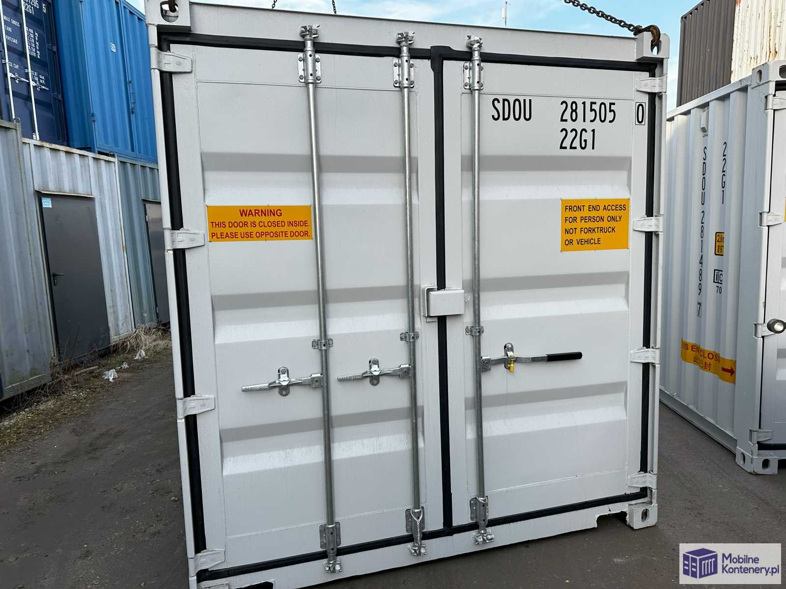 Nowy kontener magazynowy 20 DV Double Door – szary RAL 7035 - obrazek 3
