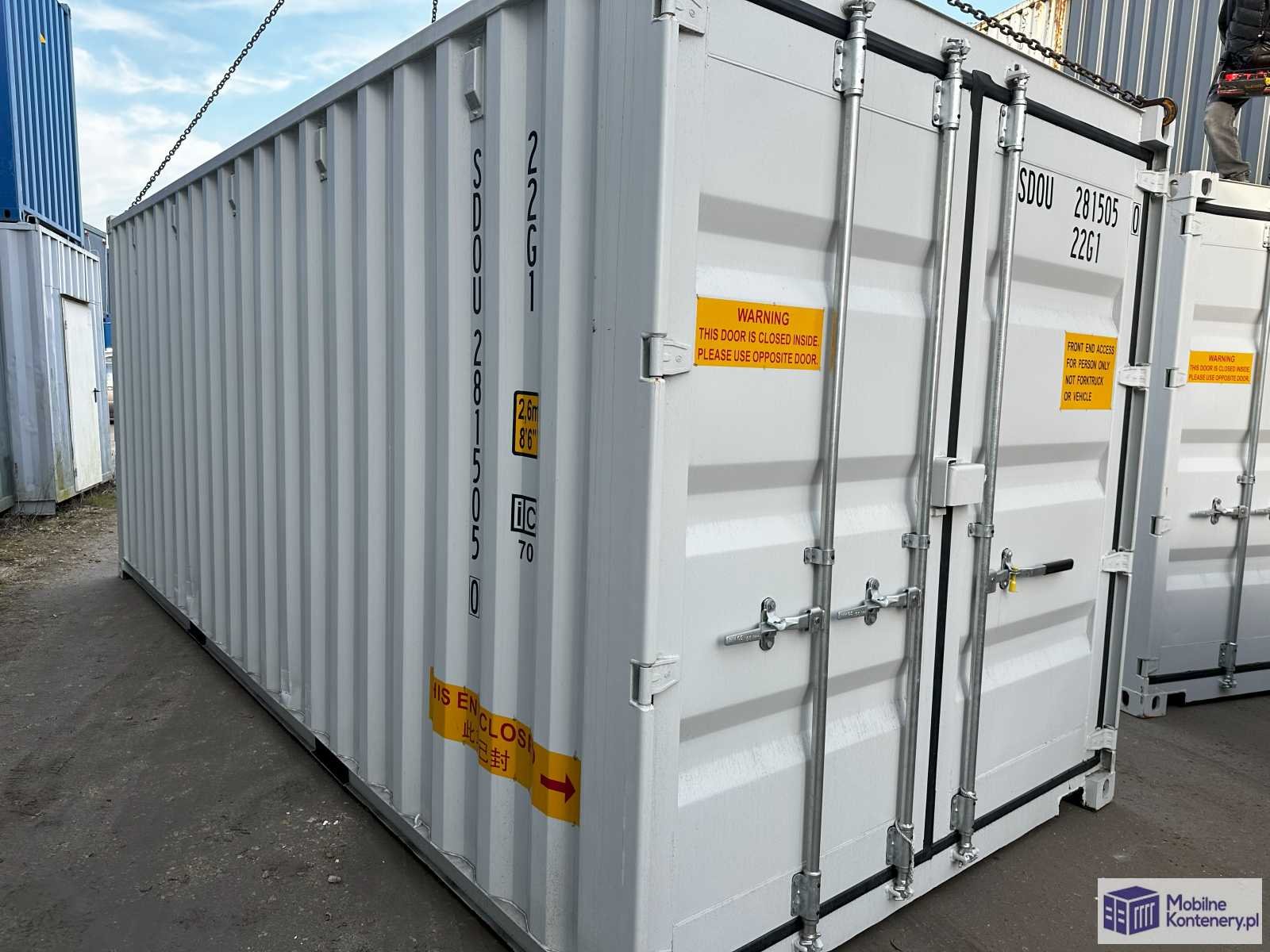 Nowy kontener magazynowy 20 DV Double Door – szary RAL 7035 - obrazek 4