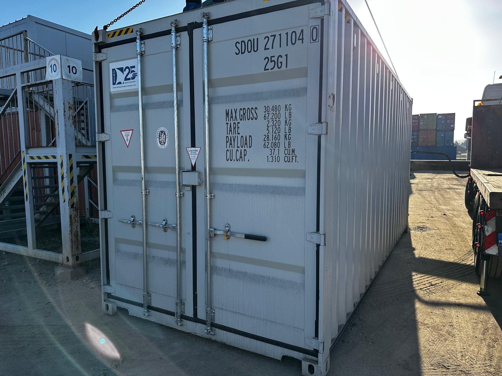 Nowy kontener magazynowy 20 DV Double Door – szary RAL 7035 - obrazek 2