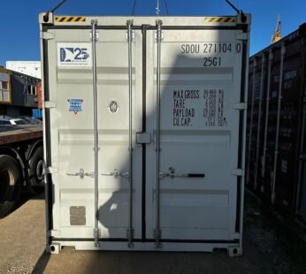 Nowy kontener magazynowy 20 DV Double Door – szary RAL 7035