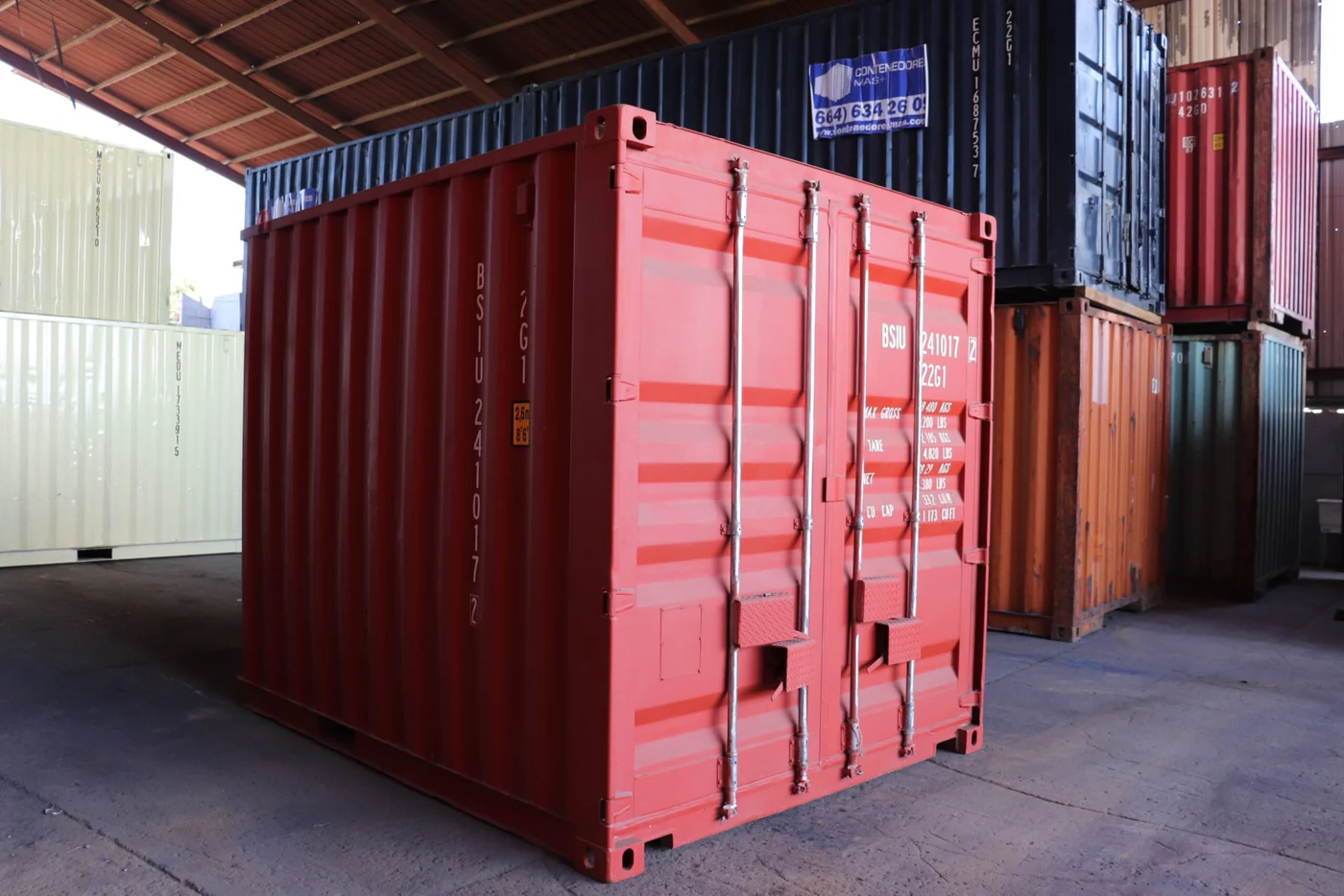 Nowy czerwony kontener morski 10 stóp High Cube - obrazek 3