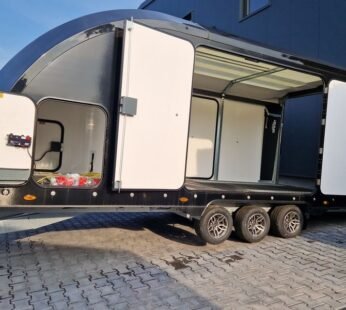 BJT Race Transporter 7 550×230 cm, czarna, 3500 kg
