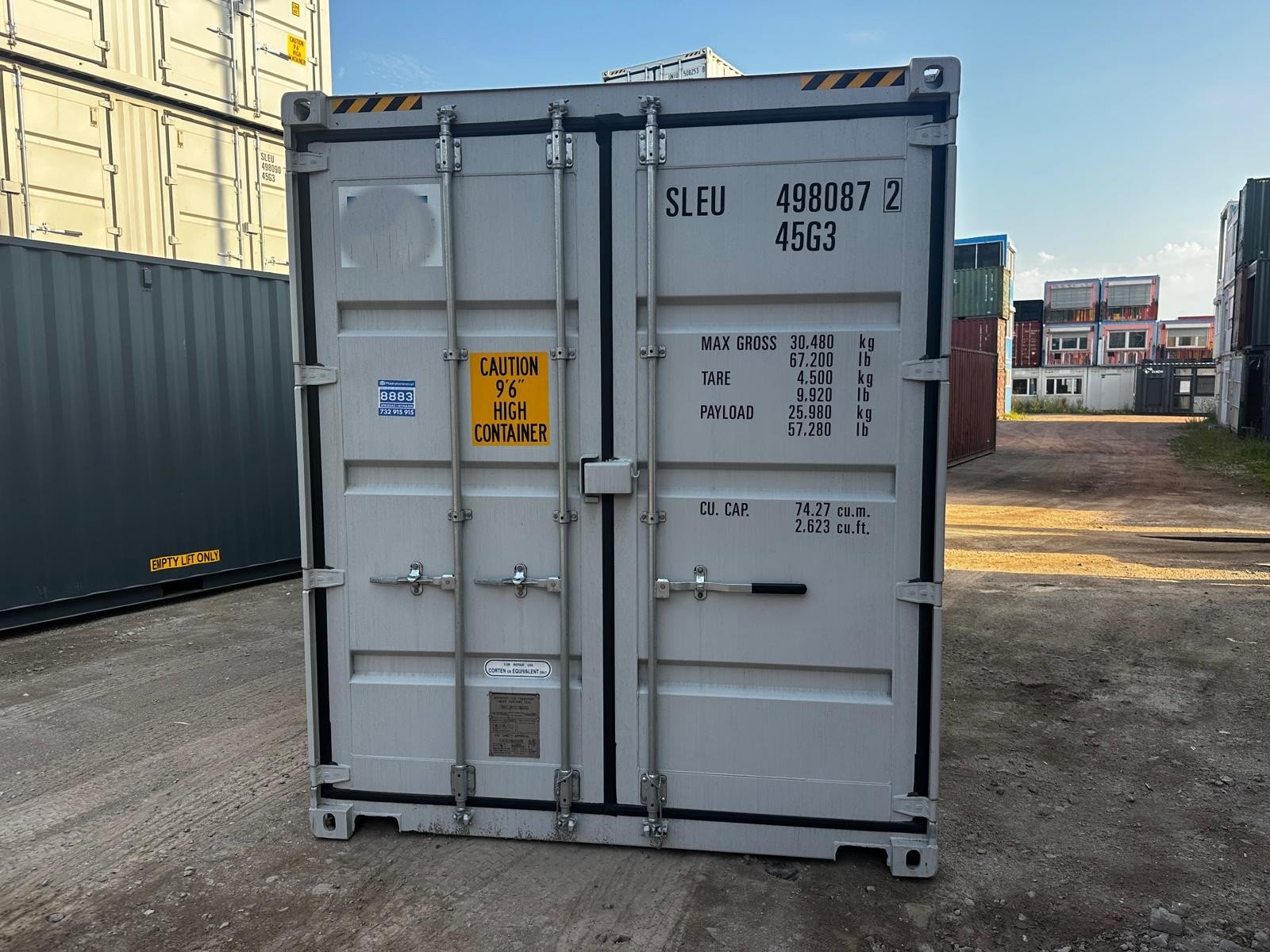 Nowy kontener magazynowy 40 HC Open Side – szary RAL 7035 - obrazek 2