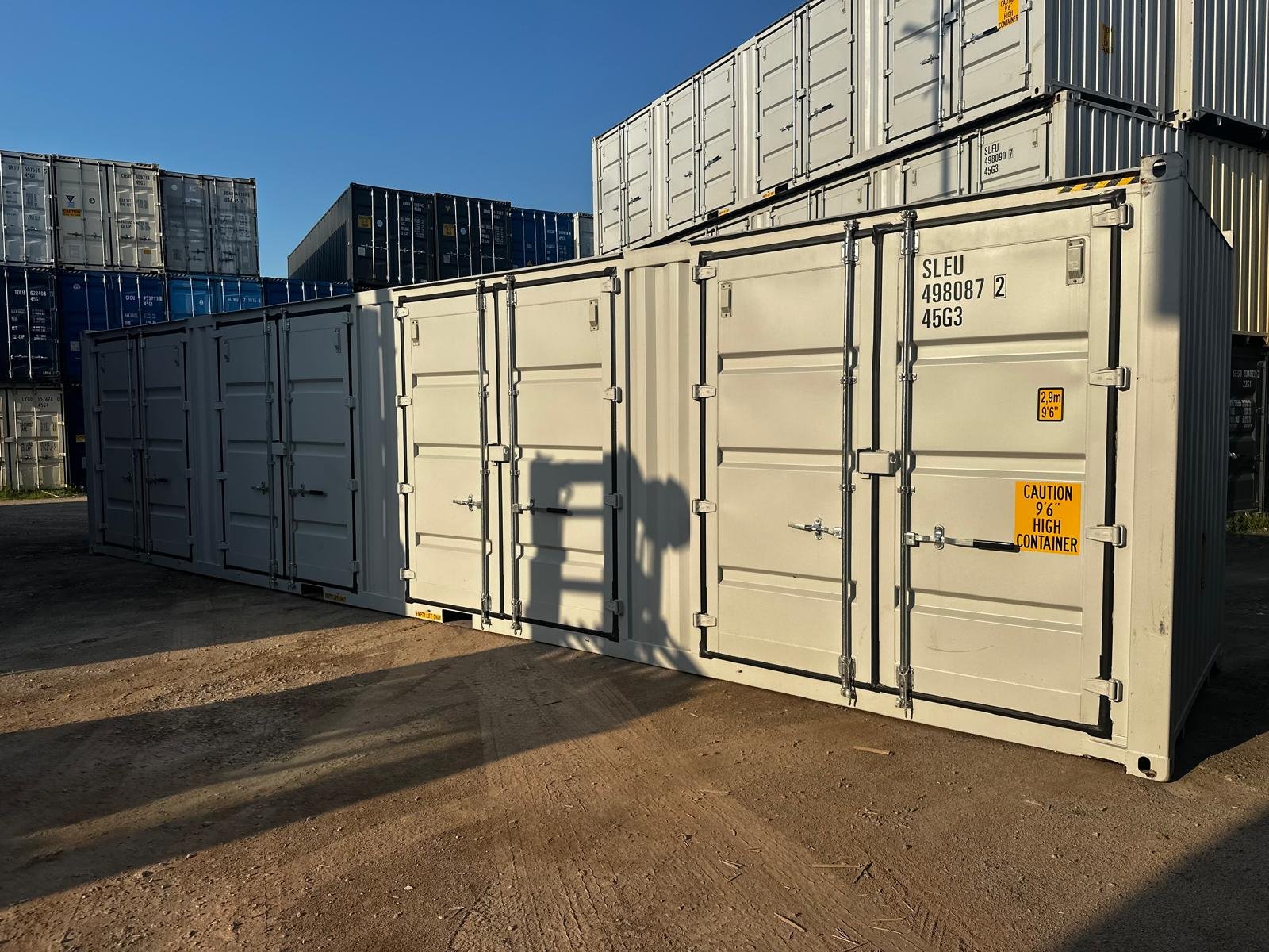 Nowy kontener magazynowy 40 HC Open Side – szary RAL 7035 - obrazek 4